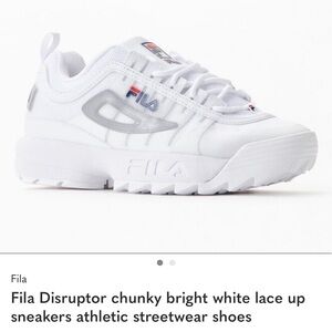 Fila Disruptor Bright White Lace-Up Shoes